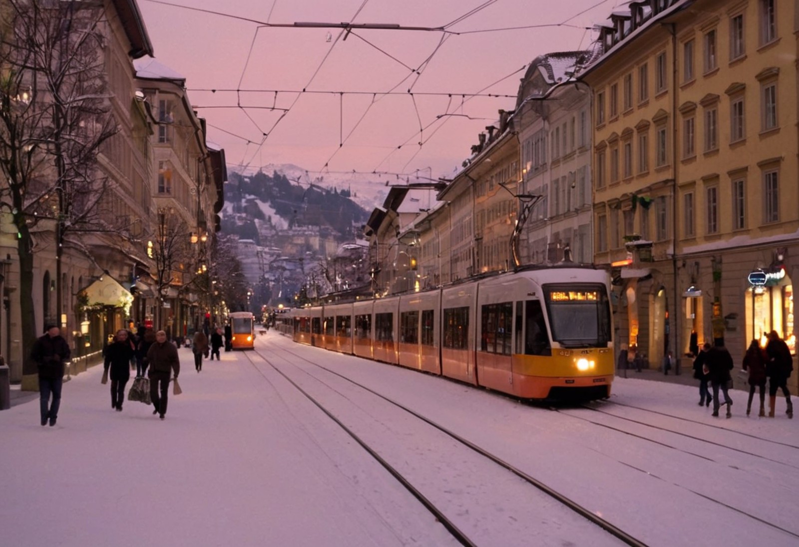 00005-3209918768-Bern downtown in winter, snowy, christmas, dusk, people, modern tram, analo style, restaurants, wide shot, shops, natural lighti.png
